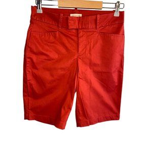 Dockers Red Bermuda Shorts Women's 4 Mid Rise